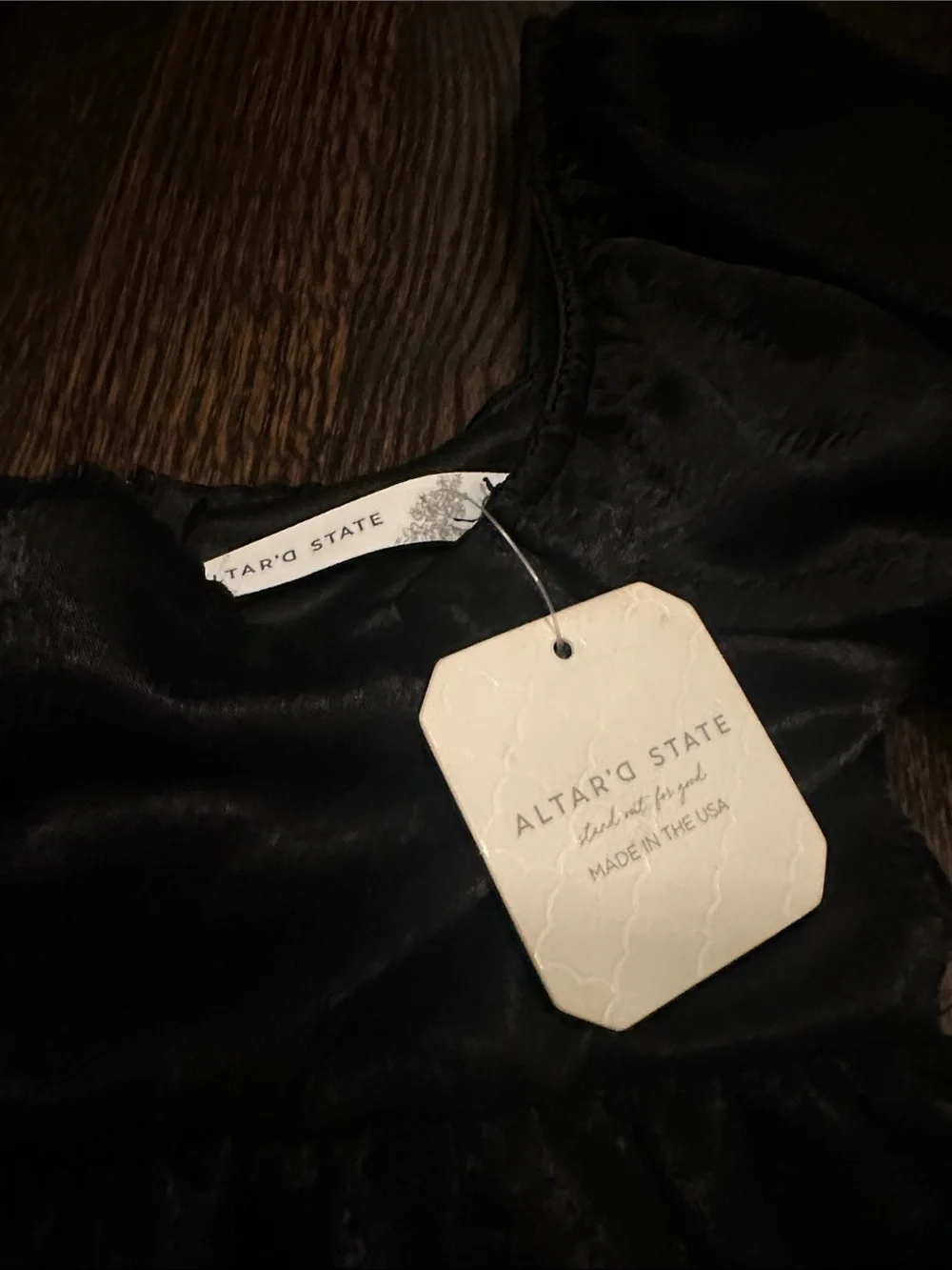 Altar'd State Black Puff-Sleeve Girls' Dress - Picture 3 of 6